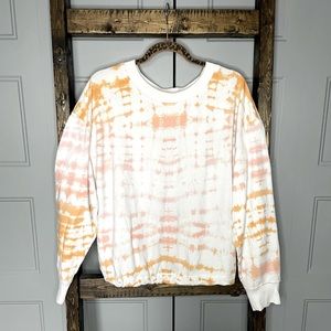 open back tie dye sweater, size L
